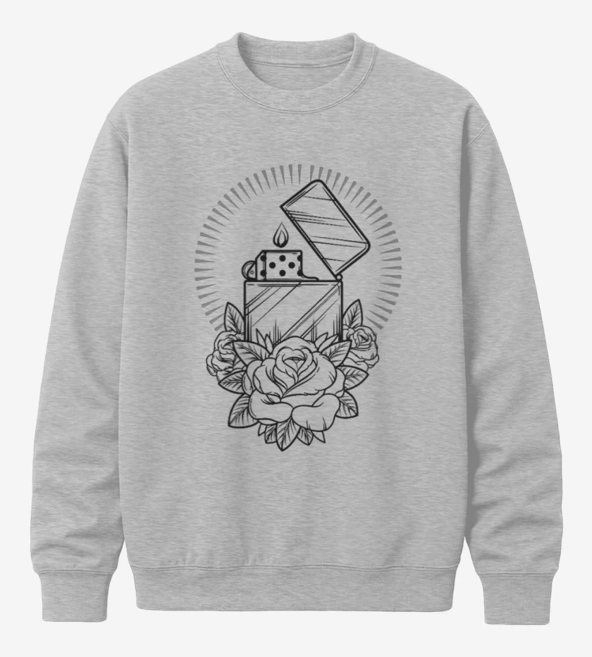 Poleron polo Gris Melange de Encendedor