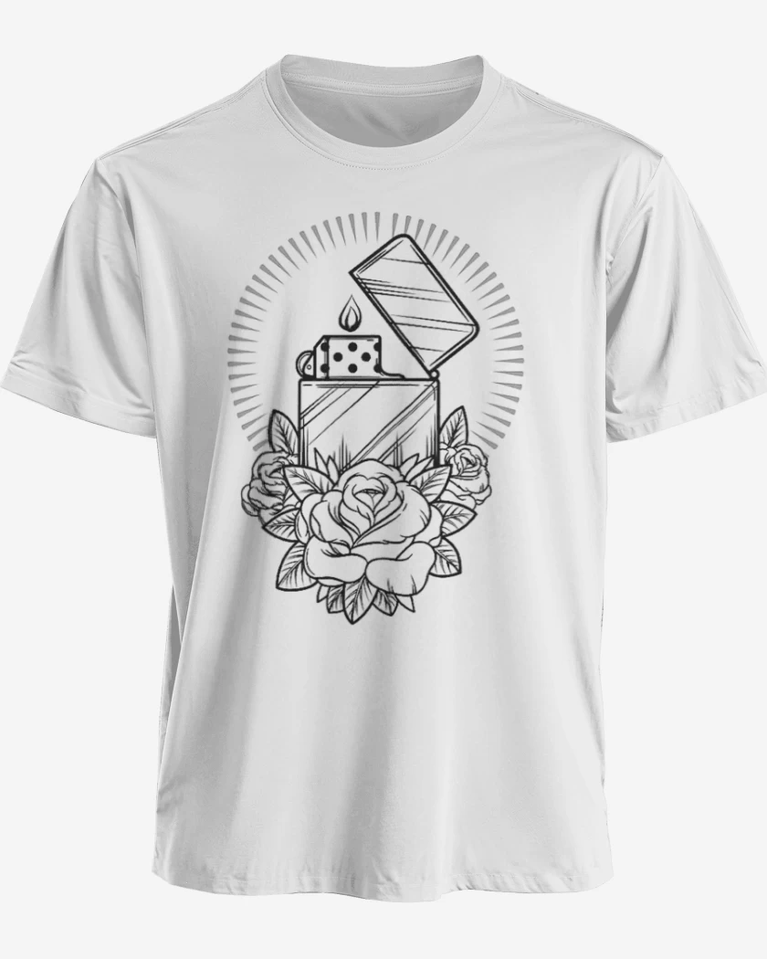 Polera premium Blanco de Encendedor