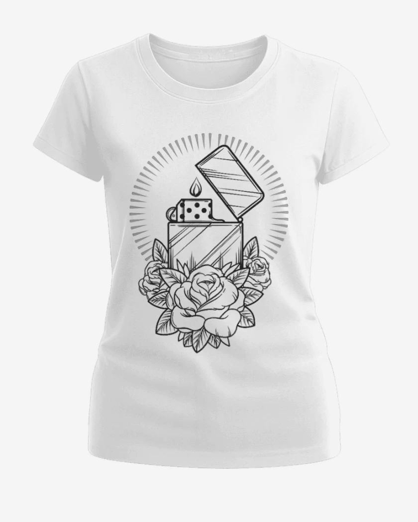 Polera de Mujer Blanco de Encendedor