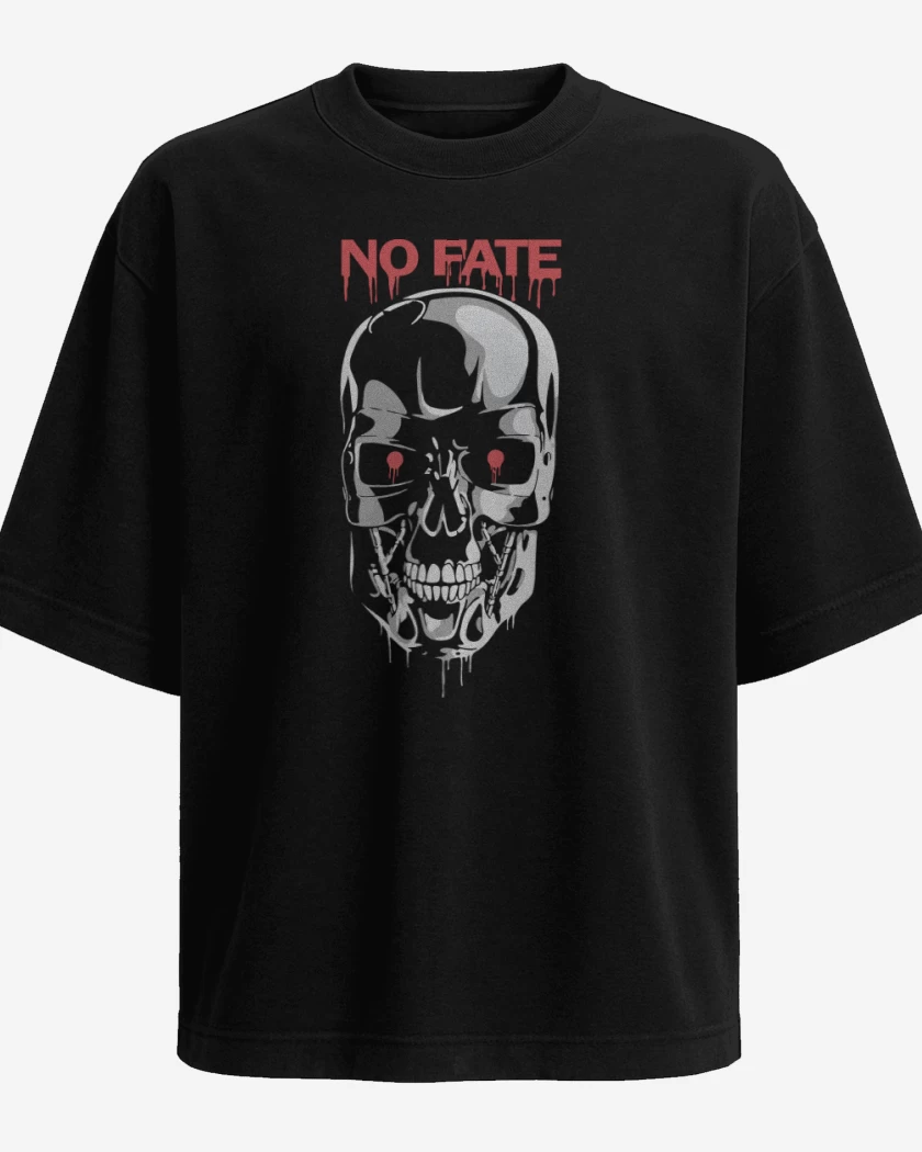Polera Oversize Negro de Terminator No Fate
