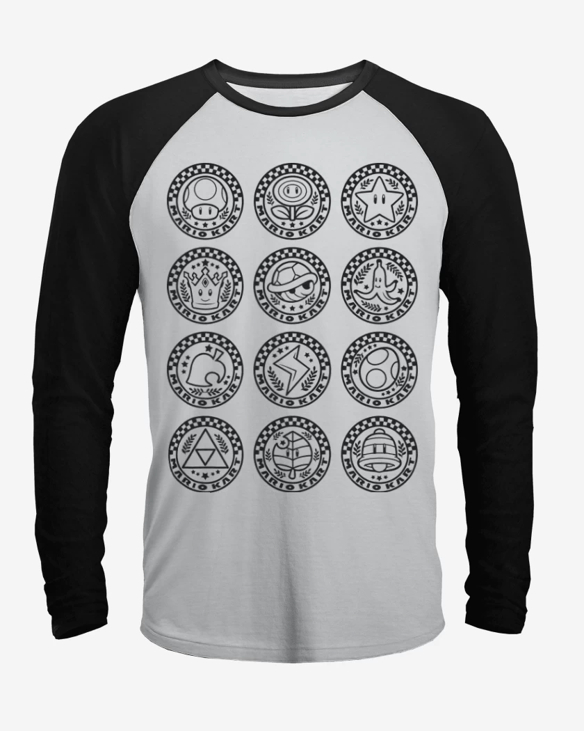 Polera Raglan Blanco / Negro de Cups