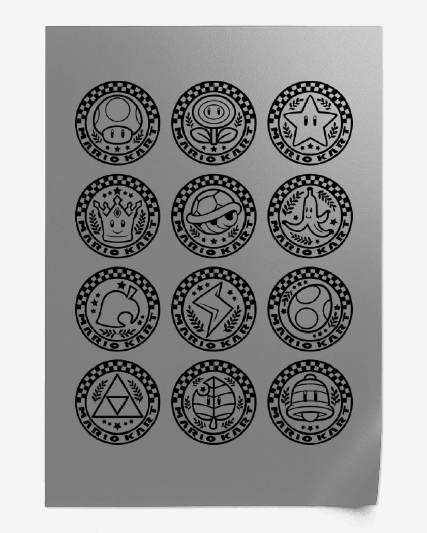 Print Gris Melange de Cups