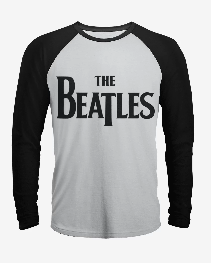 Polera Raglan Blanco / Negro de The Beatles