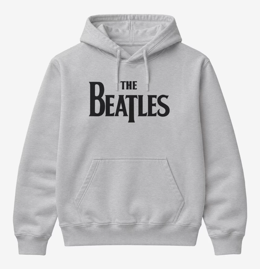Poleron Canguro básico Gris Melange de The Beatles