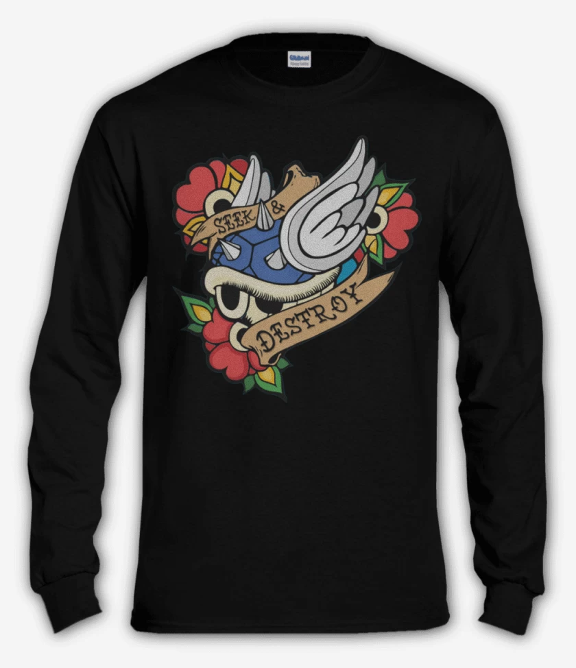 Polera manga larga Seek and destroy