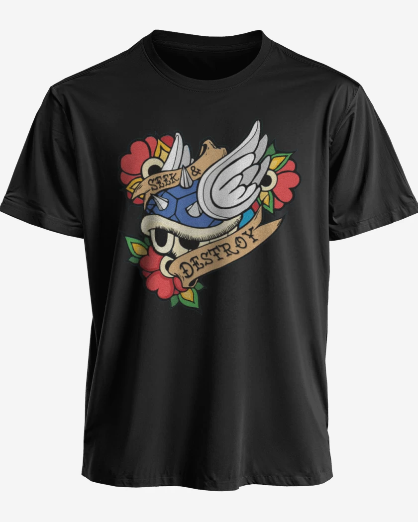 Polera premium Negro de Seek and destroy