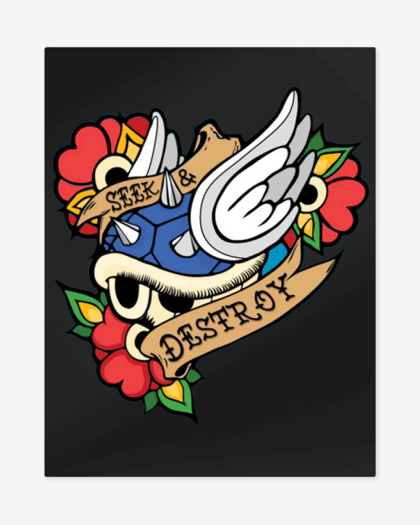 Print metalico Seek and destroy