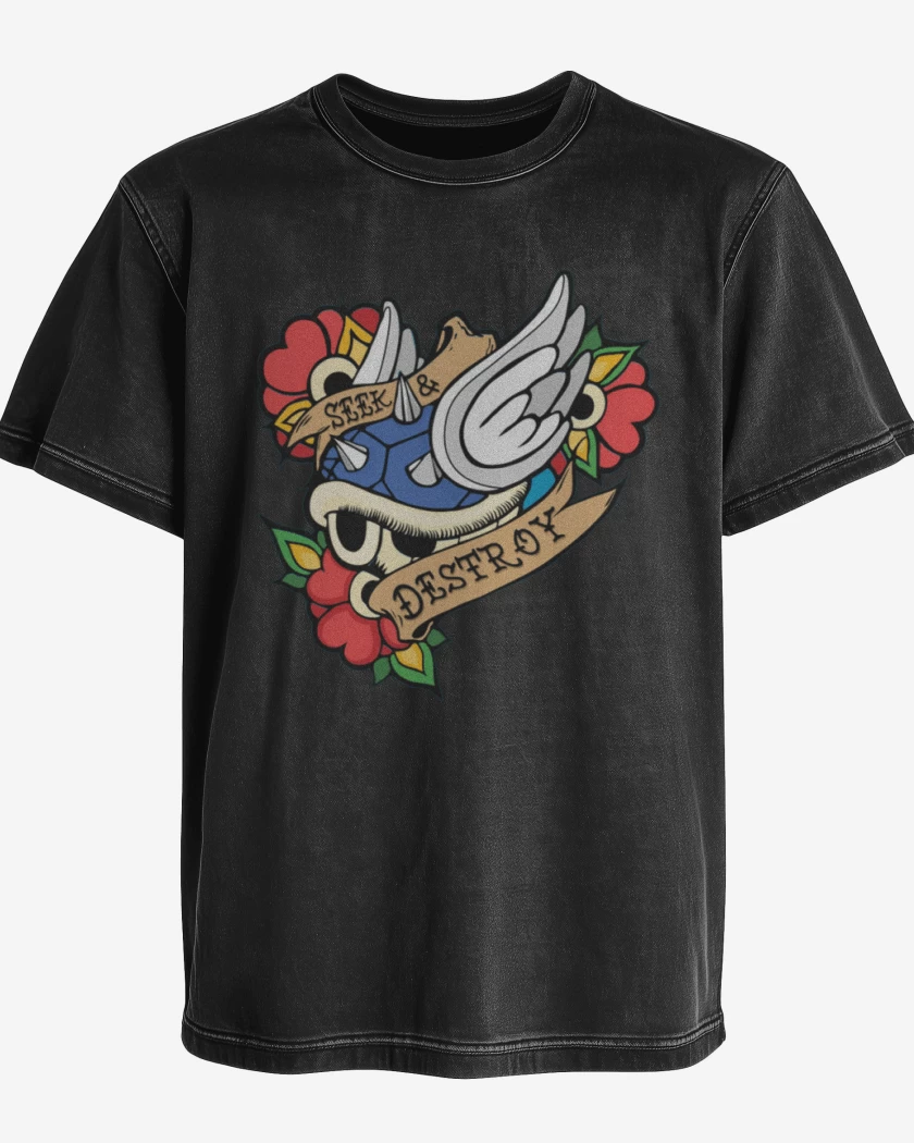 Polera desgastada Seek and destroy