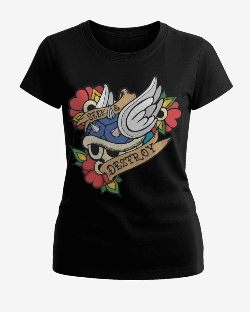 Polera de Mujer Negro de Seek and destroy