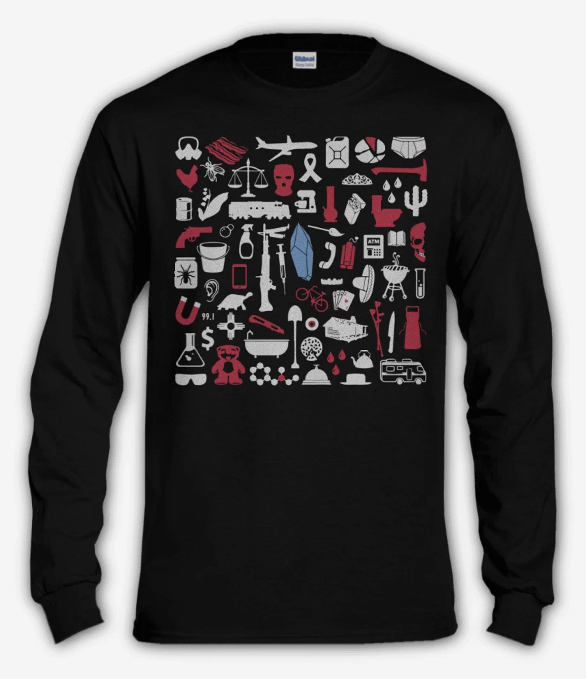 Polera manga larga Negro de items