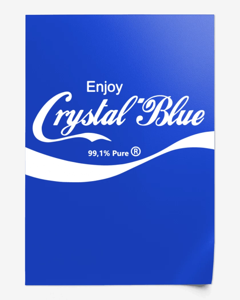 Print Enjoy Crystal Blue