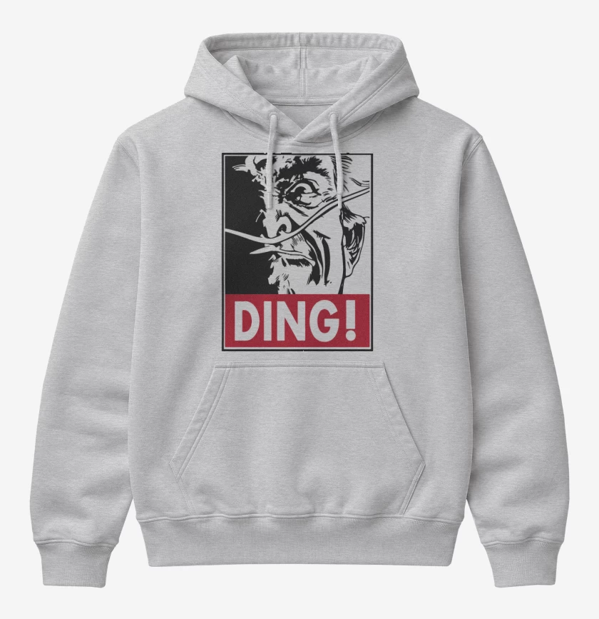 Poleron Canguro básico Gris Melange de Ding