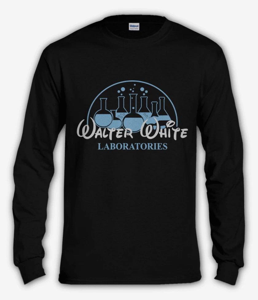 Polera manga larga Negro de Walter white laboratories