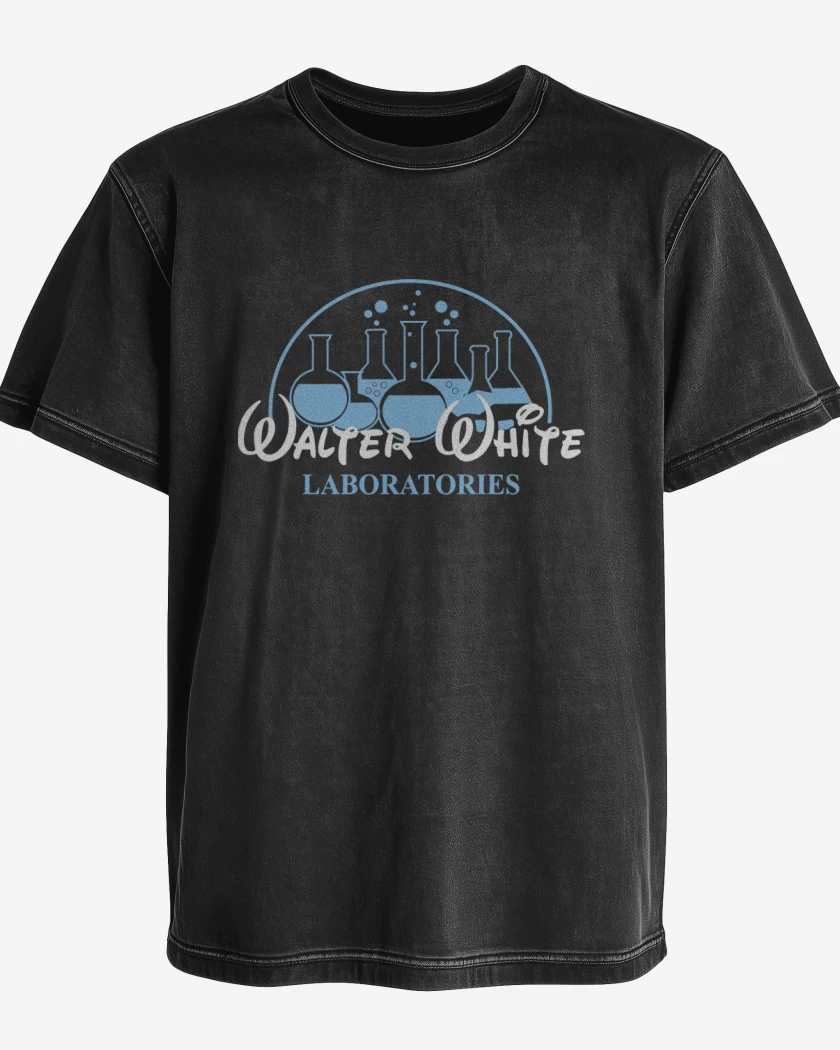 Polera desgastada Negro de Walter white laboratories