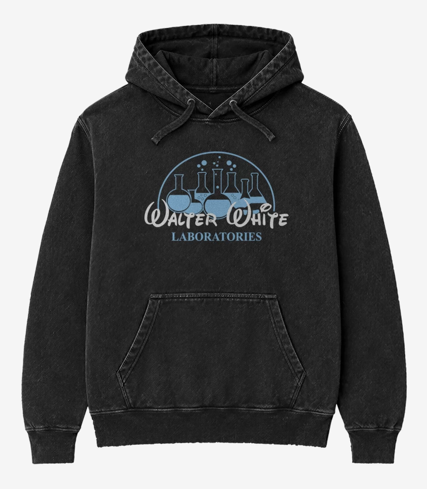 Poleron Canguro Acid Wash Negro de Walter white laboratories