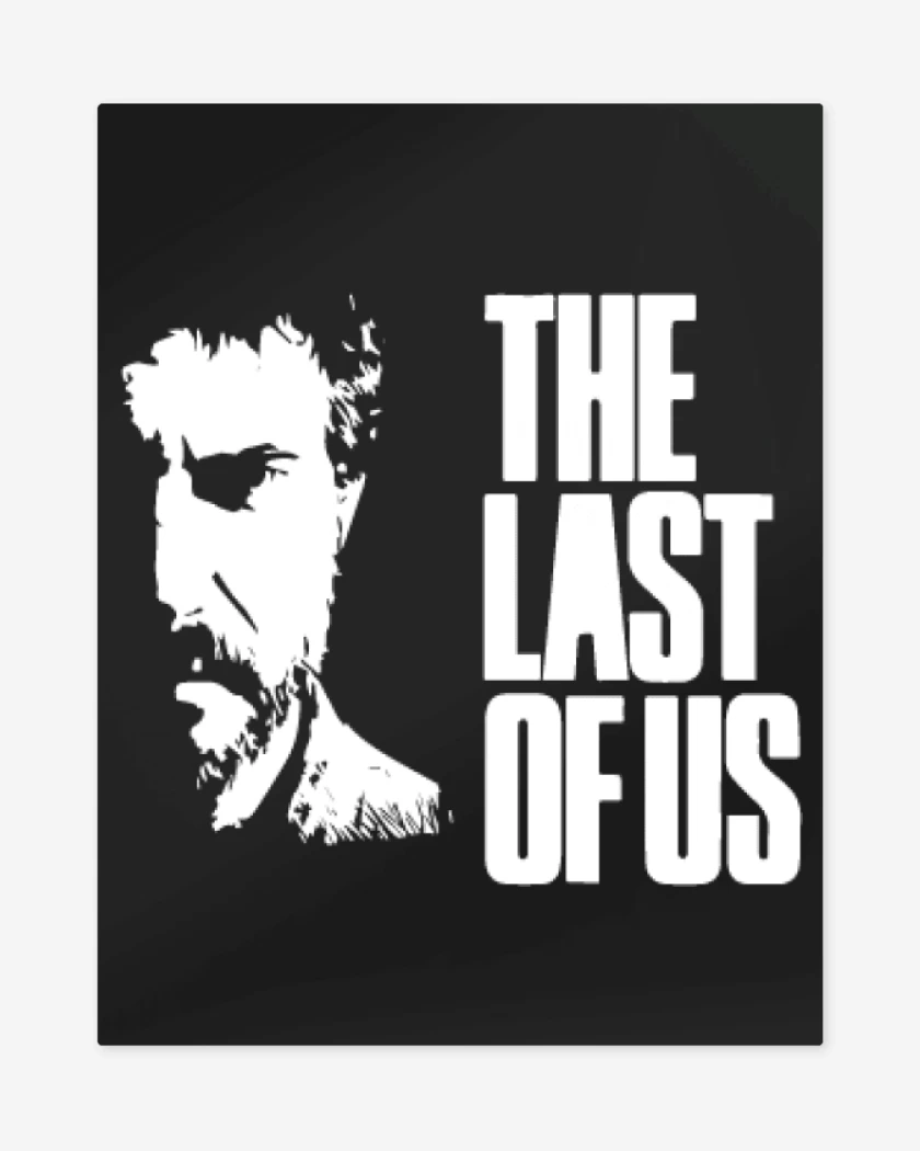 Print metalico Negro de The Last Of Us