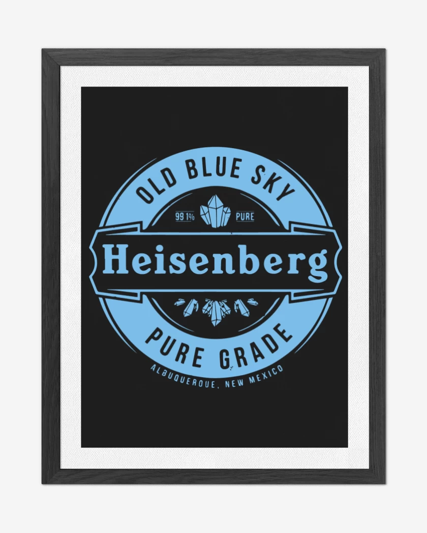 Cuadro decorativo Negro de Heisenberg pure grade