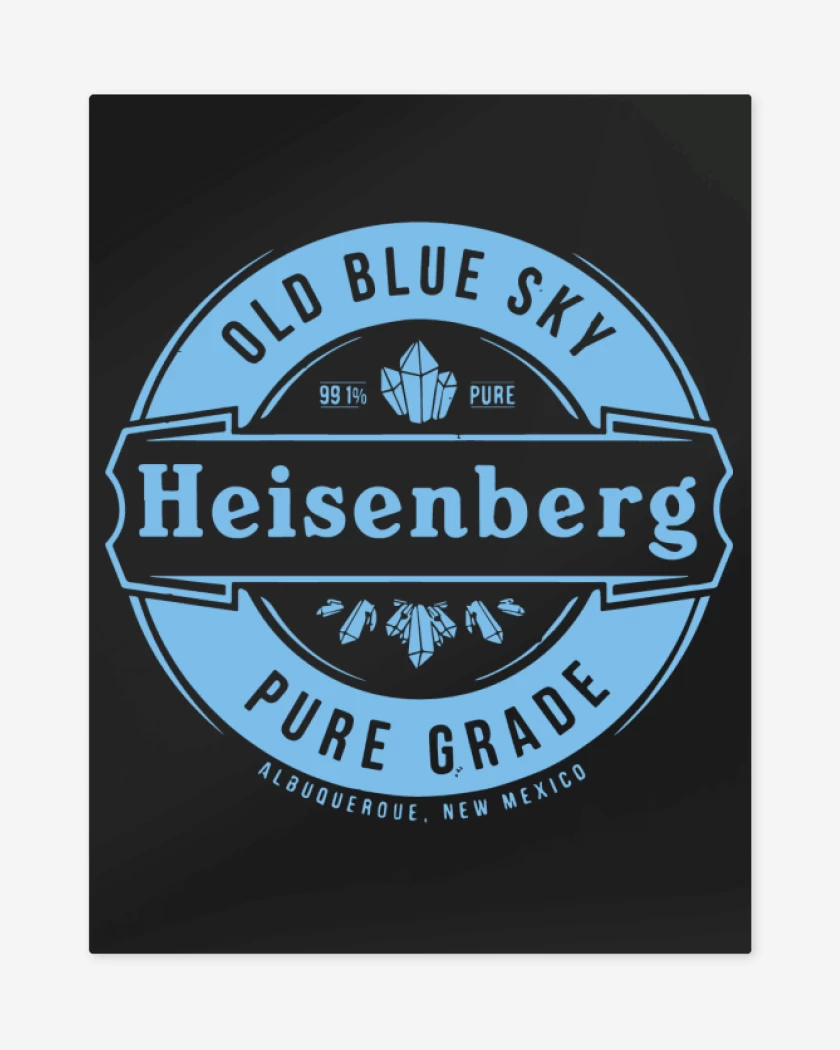 Print metalico Negro de Heisenberg pure grade