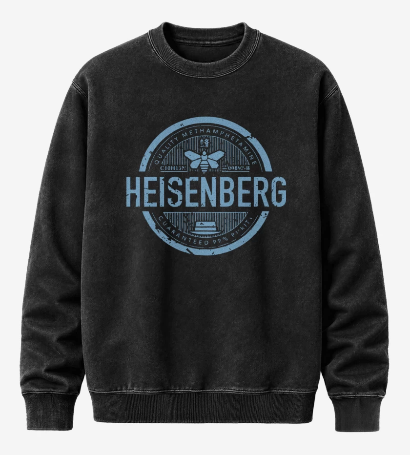 Poleron Polo Acid Wash Negro de Heisenberg quality