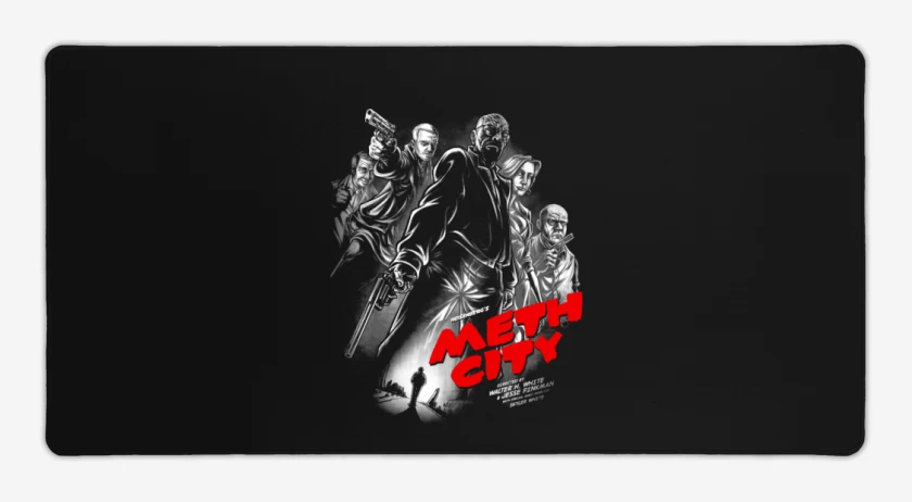 Mouse pad Gamer Negro de meth city