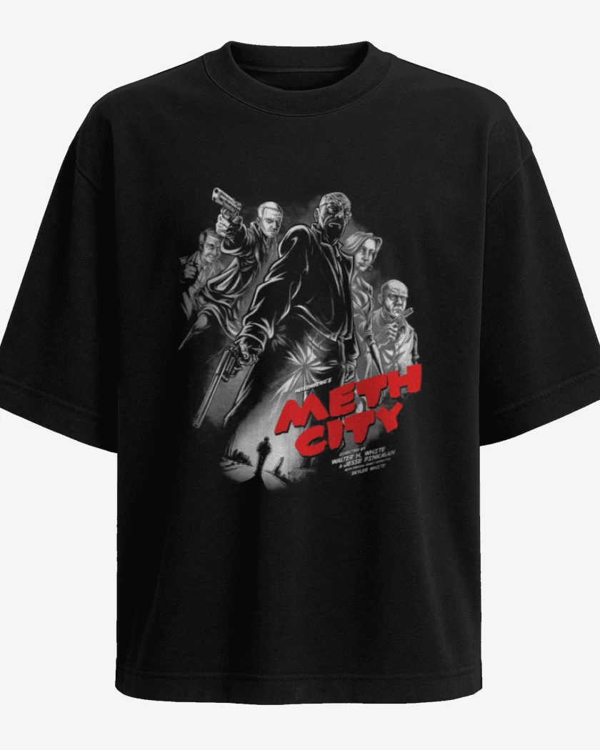 Polera Oversize Negro de meth city