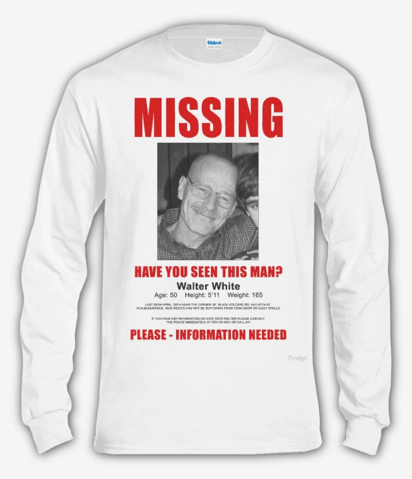 Polera manga larga Blanco de Missing