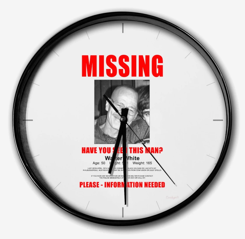 Reloj Blanco de Missing