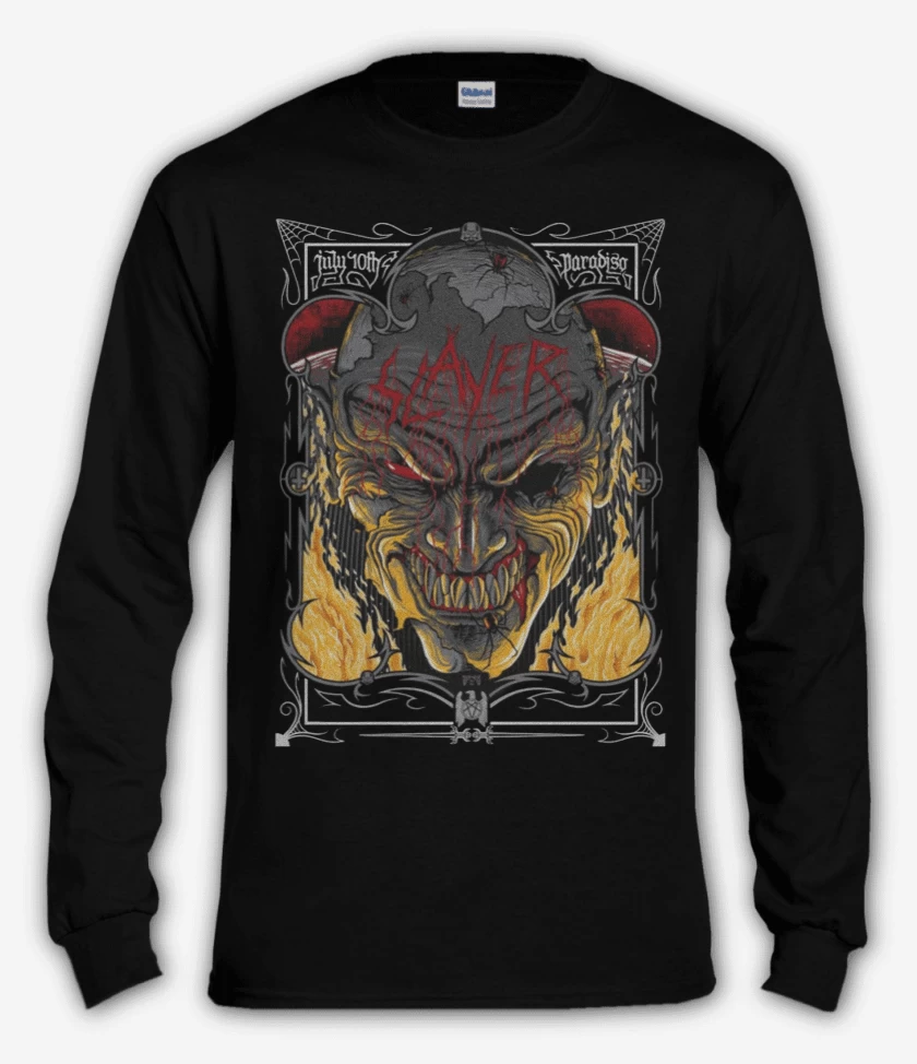 Polera manga larga Negro de Slayer 3