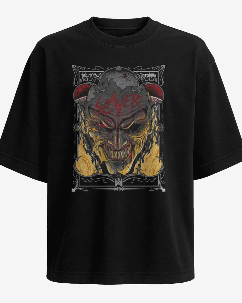 Polera Oversize Negro de Slayer 3