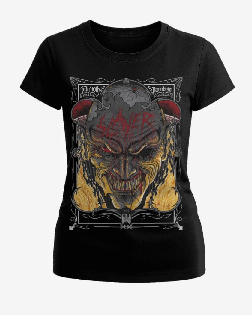 Polera de Mujer Negro de Slayer 3