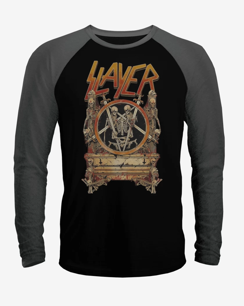 Polera Raglan Negro / Negro Heather de Slayer 4