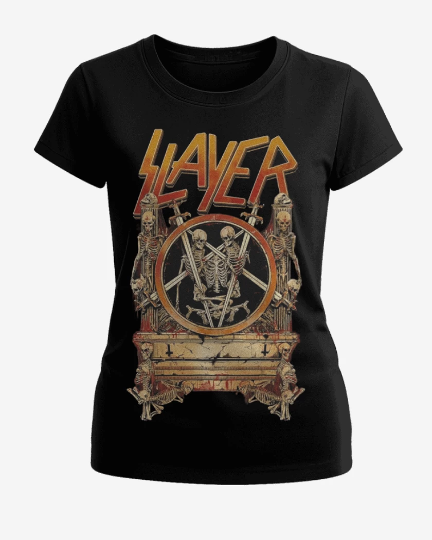 Polera de Mujer Negro de Slayer 4