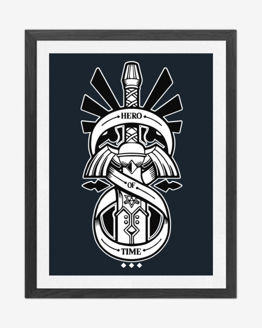 Cuadro decorativo Azul Marino de The Legend Of Zelda - Hero Of Time