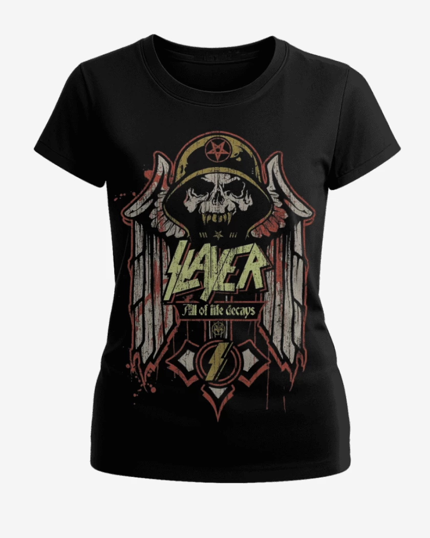 Polera de Mujer Negro de Slayer 5