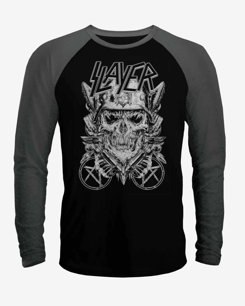 Polera Raglan Negro / Negro Heather de Slayer 6
