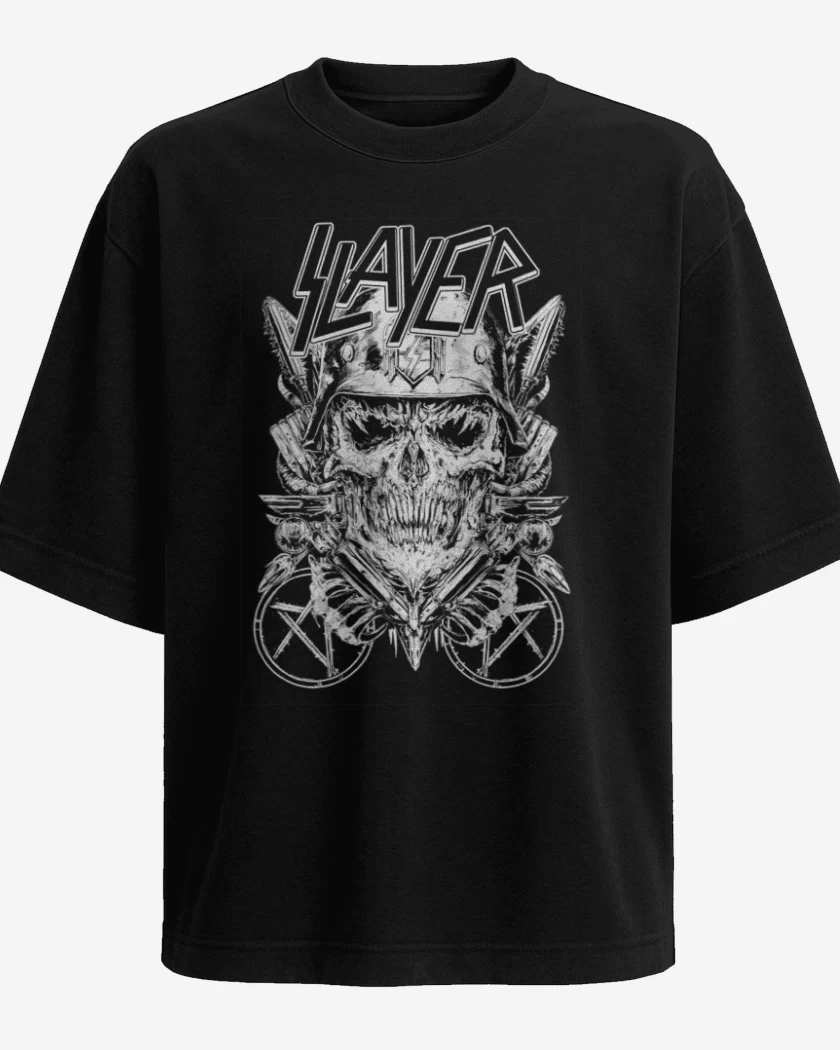 Polera Oversize Negro de Slayer 6
