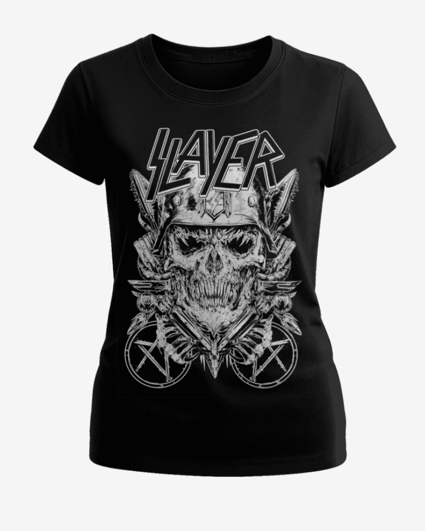 Polera de Mujer Negro de Slayer 6