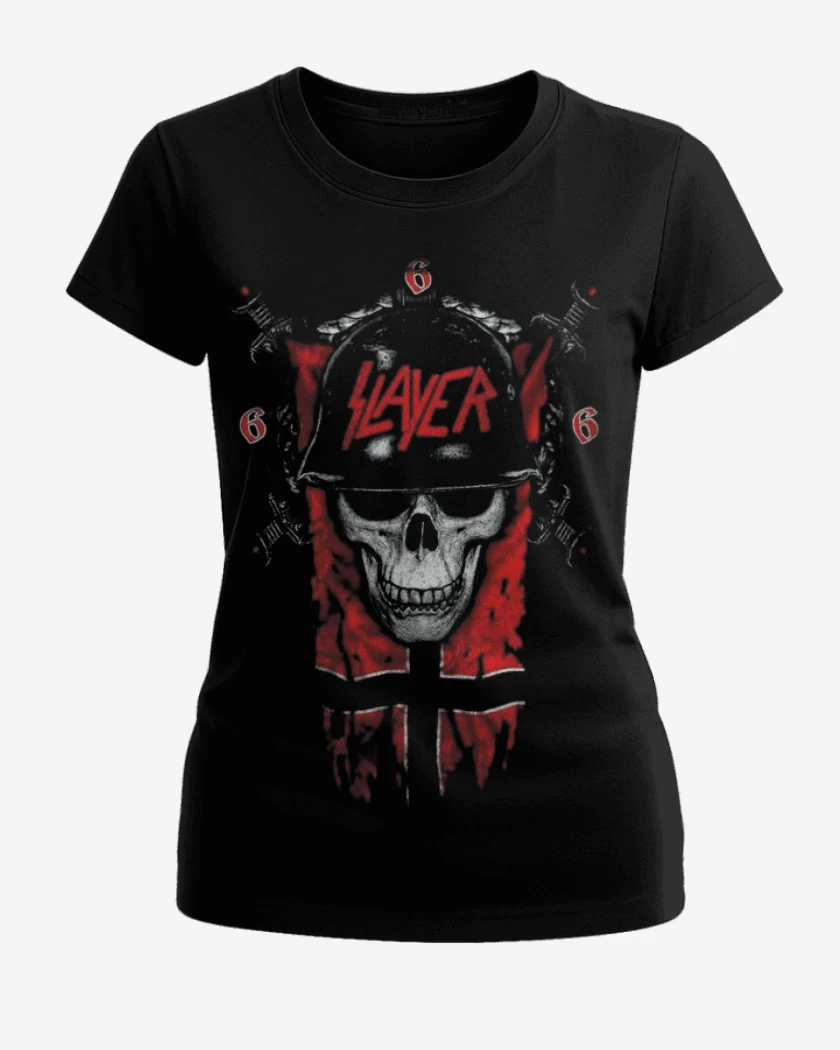 Polera de Mujer Negro de Slayer 8