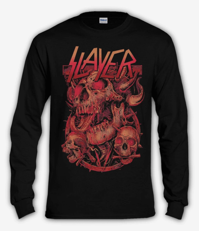 Polera manga larga Negro de Slayer 9