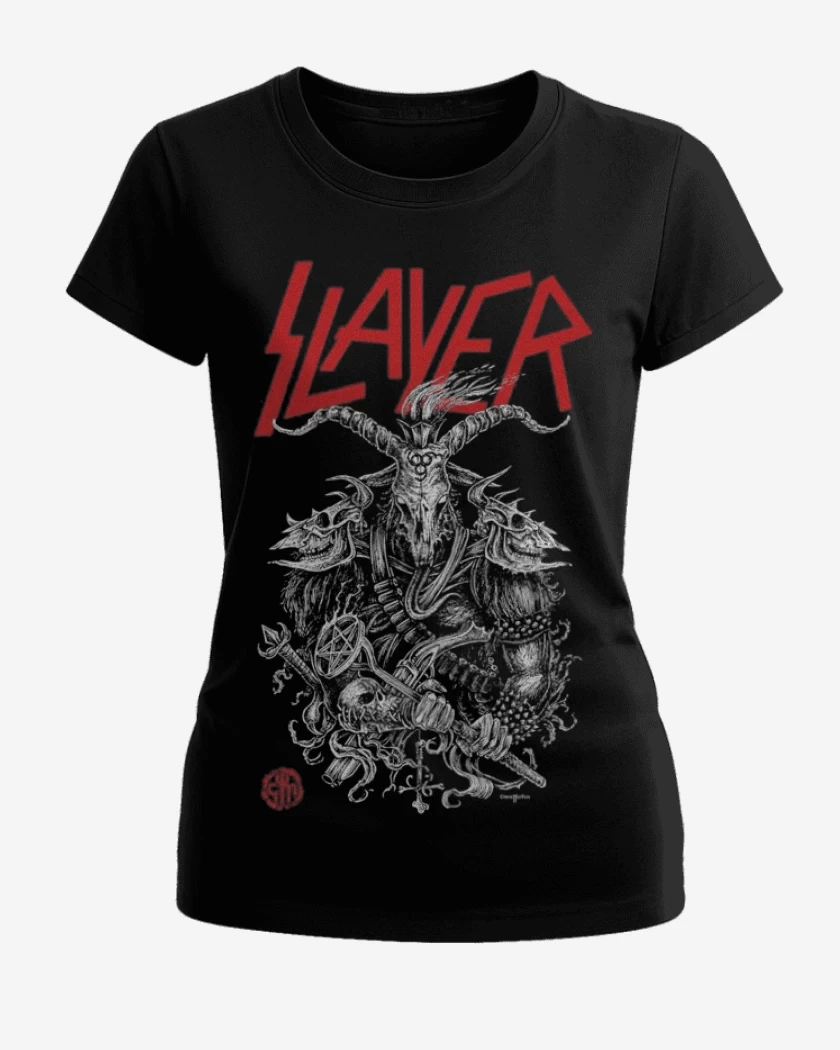 Polera de Mujer Negro de Slayer 11