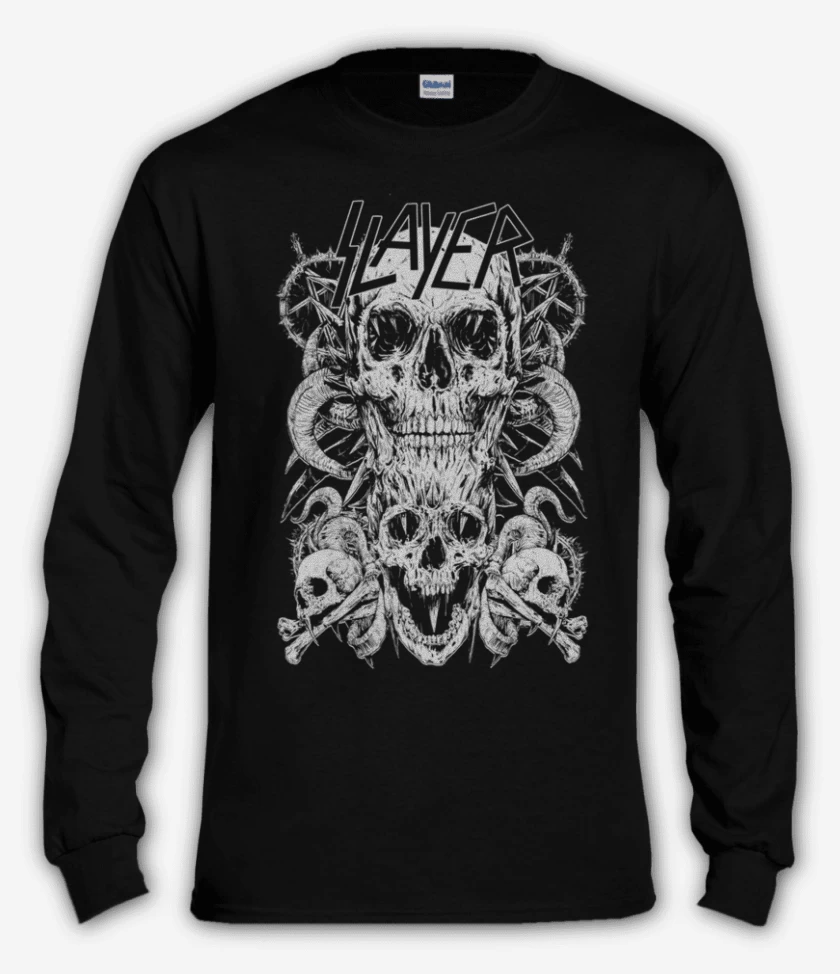 Polera manga larga Negro de Slayer 12