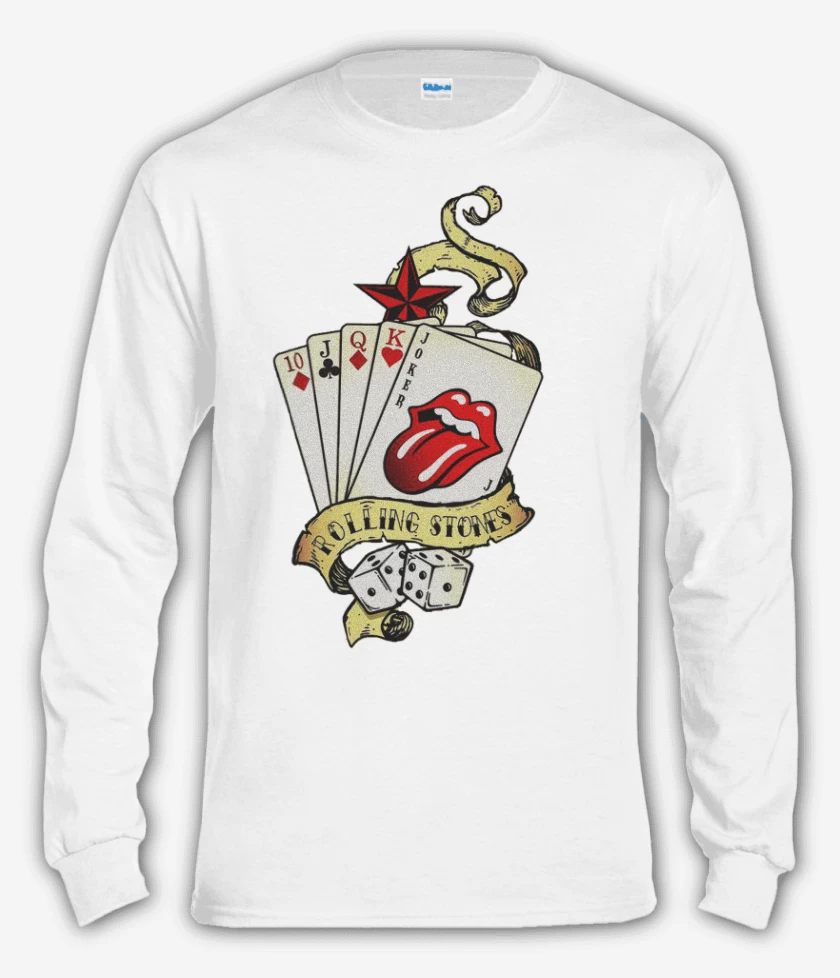 Polera manga larga Blanco de Rolling Stones Full colors