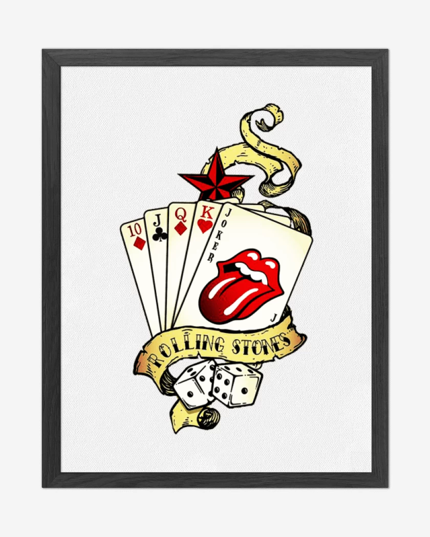Cuadro decorativo Blanco de Rolling Stones Full colors