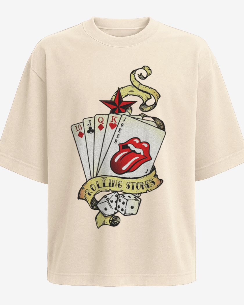 Polera Oversize Rolling Stones Full colors