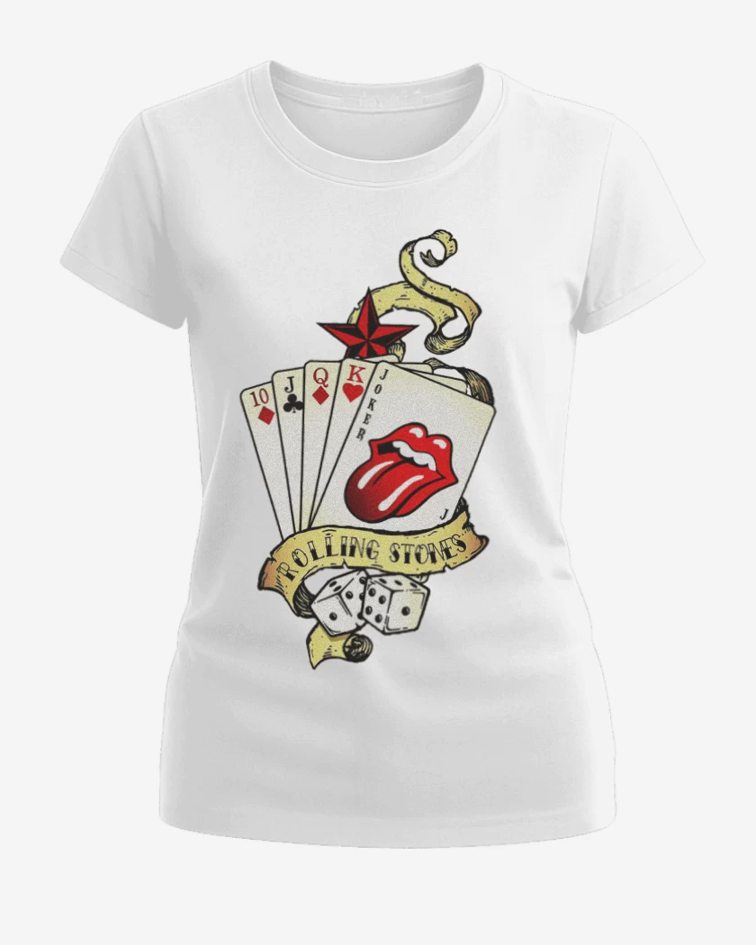Polera de Mujer Blanco de Rolling Stones Full colors