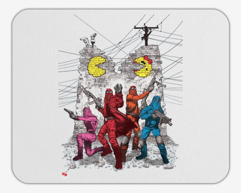 Mousepad Blanco de Pac man
