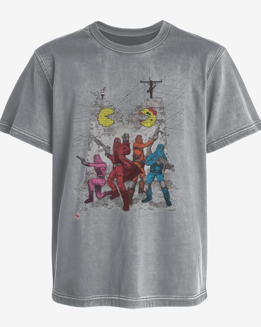 Polera desgastada Pac man