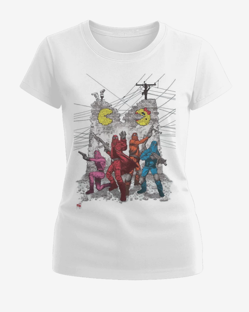 Polera de Mujer Blanco de Pac man