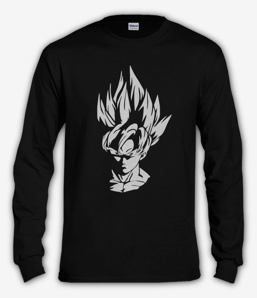 Polera manga larga Negro de Goku sayayin