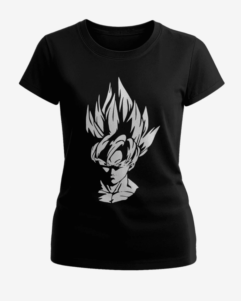 Polera de Mujer Negro de Goku sayayin